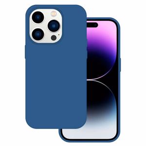 Tel Protect Silicone Premium Suojakuori iPhone 14 Pro:lle tummansininen