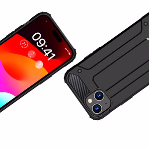 iPhone 15 Plus Hybrid Armor Suojakuori - musta
