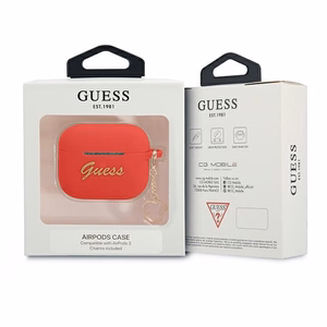 Guess GUA3LSCHSR AirPods 3 suojakuori punainen/punainen Silikoni Charm Heart Collection -mallisto