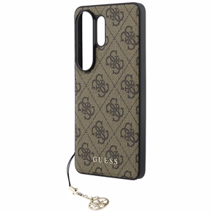 Guess 4G Classic Logo Charm MagSafe Suojakuori Samsung Galaxy S26 Ultra ruskea