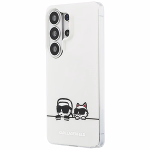Karl Lagerfeld suojakuori IML Peekaboo Karl ja Choupette MagSafe Samsung Galaxy S26 Ultra:lle läpinäkyvä