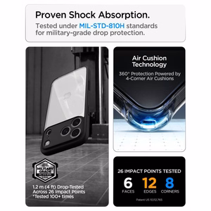 Spigen Ultra Hybrid suojakuori mallille iPhone 18 Pro Max / 17 Pro Max – väri: mattamusta