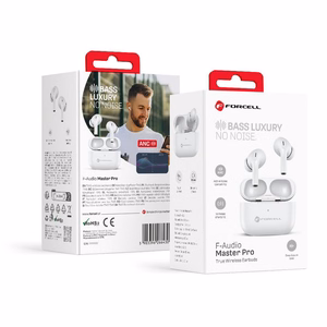 FORCELL F-AUDIO Master Pro langattomat kuulokkeet bluetooth TWS valkoinen