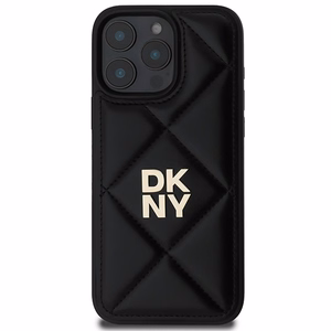 DKNY Quilted Stack Logo iPhone 16 Pro:lle Suojakuori - Musta
