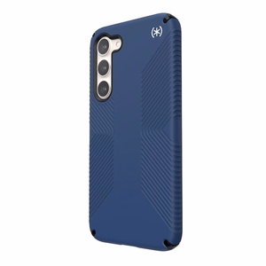 Speck Presidio2 Grip case for Samsung Galaxy S23+, with non-slip grip, Coastal Blue / Black