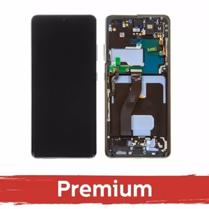 LCD-näyttö Samsung G998 S21 Ultra kehyksellä / Phantom Silver / OEM