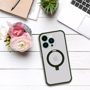 Tel Protect Magical Magsafe Stand Suojakuori iPhone 15 Plus:lle vihreä