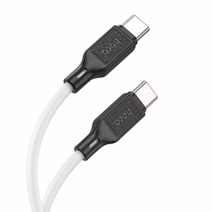 Hoco USB-C - USB-C -kaapeli 3A 60W 1 m X90 valkoinen