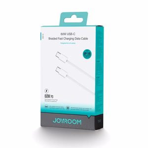Joyroom S-A45 60W USB-C to USB-C 1.0m valkoinen kaapeli