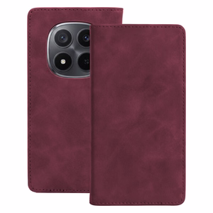 Smart Suede -kuori mallille Xiaomi Redmi Note 15 5G, viininpunainen