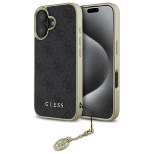 Guess 4G Charms Collection suojakuori iPhone 16 Plus:lle - musta