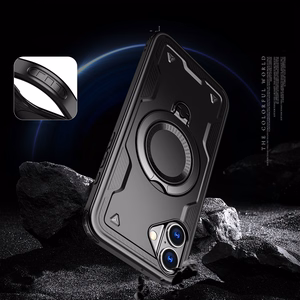 Hybrid Armor Trendy Suojakuori MagSafella iPhone 16:lle - Musta