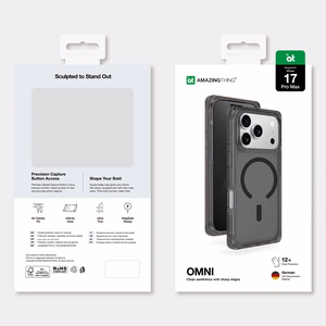 AmazingThing Omni Suojakuori iPhone 17 Pro Max:lle MagSafe-yhteensopiva - musta