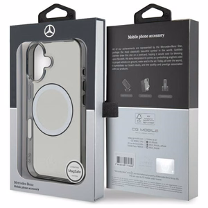 Mercedes Printed Logo MagSafe Suojakuori iPhone 16:lle - kirkas