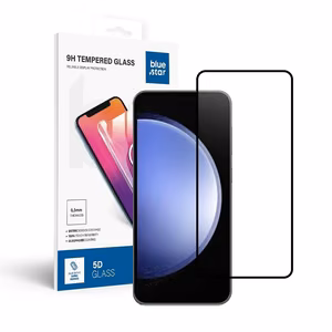Tempered Glass for Samsung Galaxy S25 (full glue / case friendly) Blue Star 5D black