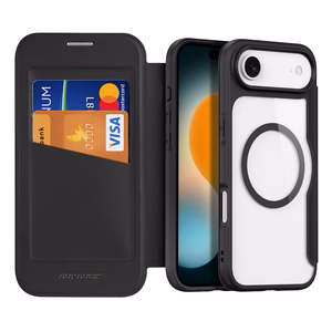 Dux Ducis Skin X Pro iPhone 17 Air Suojakuori Lompakolla, MagSafe-yhteensopiva - Musta