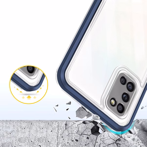 Kirkas 3in1 tapauksessa Samsung Galaxy A03s (166) kehys geeli kansi sininen