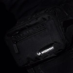 Wozinsky WSB-W1 unisex-olkalaukku säädettävällä hihnalla, vedenpitävä - musta