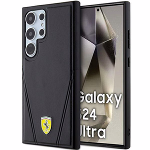 Ferrari Hot Stamp V Lines MagSafe suojakuori Samsung Galaxy S24 Ultra:lle - musta
