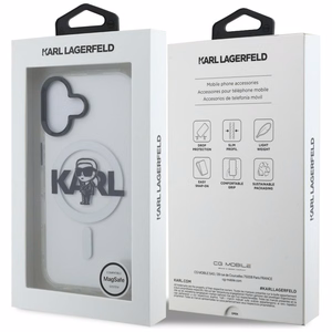 Karl Lagerfeld IML Karl Sketch Logo MagSafe suojakuori iPhone 16 - läpinäkyvä