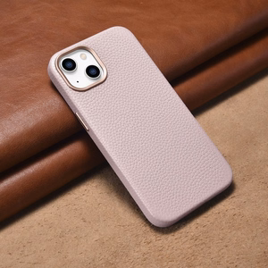 iCarer Litchi Premium Nahkakotelo iPhone 14 Plus Magneettinen nahkakotelo MagSafe Pink (WMI14220711-PK)