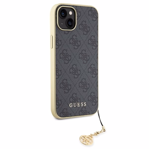 Guess 4G Charms Collection suojakuori iPhone 15 Plus:lle - harmaa