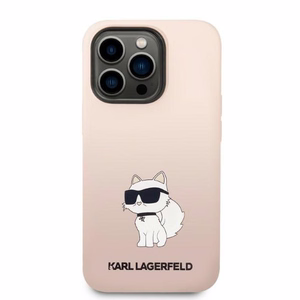 Karl Lagerfeld KLHCP14LSNCHBCP iPhone 14 Pro 6.1" kovakuori vaaleanpunainen/vaaleanpunainen Silicone Choupette