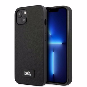 Karl Lagerfeld KLHCP13MSFMP2K iPhone 13 6.1" kovakotelo musta/musta Saffiano Plaque