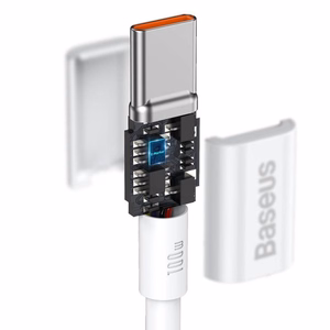 Kaapeli Baseus Superior Type-C - Type-C 100W 1,0m valkoinen CATYS-B02