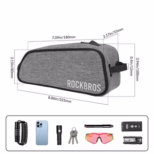 Rockbros 30120045003 ROAD TO SKY bicycle bag for the top frame tube, waterproof, 0.7L - gray