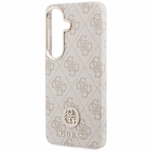 Guess suojakuori 4G Rhinestone Round Logo MagSafe Samsung Galaxy S26 Plus:lle pinkki