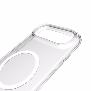Puro Lite Mag TPU+PC suojakuori MagSafe-yhteensopiva iPhone 17 Air:lle - läpinäkyvä valkoisella renkaalla