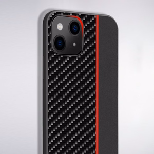 Tel Protect Carbon Suojakuori Xiaomi Redmi Note 11 Pro/Note 11 Pro 5G:lle musta punaisella raidalla