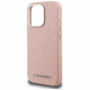 Karl Lagerfeld FW Stamped Karl MagSafe Suojakuori iPhone 16 Pro Max - vaaleanpunainen