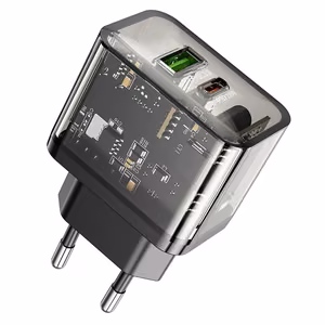Puhelinlaturi Hoco USB A + USB C QC3.0 PD 3A 20W N34 läpinäkyvä