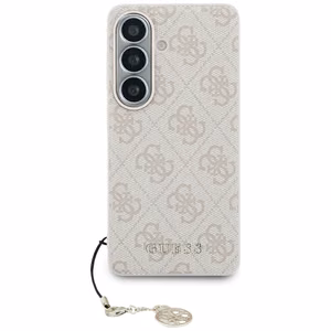 Guess 4G Classic Logo Charm MagSafe Suojakuori Samsung Galaxy S26 vaaleanpunainen