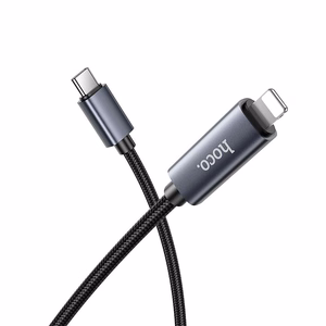 Hoco USB-C - Lightning -kaapeli PD 27W näytöllä 1 m X112 - musta