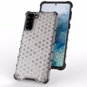 Honeycomb tapauksessa panssaroitu kansi geelirunko Samsung Galaxy S22 + (S22 Plus) läpinäkyvästä