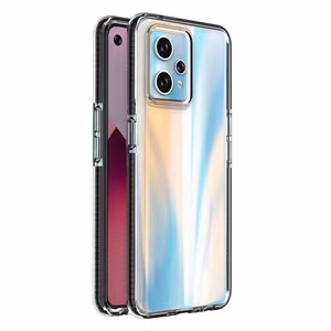 Spring Case Realme 9 Pro+ / Realme 9 silikonisuojus kehyksellä musta