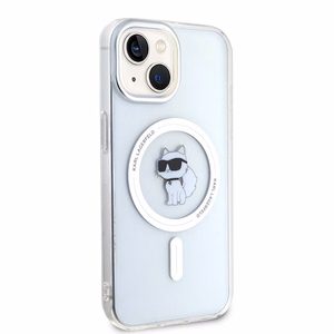 Karl Lagerfeld IML Choupette MagSafe Suojakuori iPhone 15:lle - läpinäkyvä
