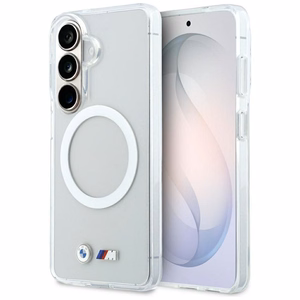 BMW IML Shockproof Metal Logo MagSafe suojakuori Samsung Galaxy S26:lle läpinäkyvä