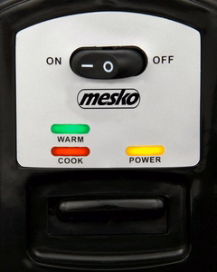 Mesko MS 6411 – riisinkeitin, 1000 W, 1,5 l, ruostumaton teräs/musta