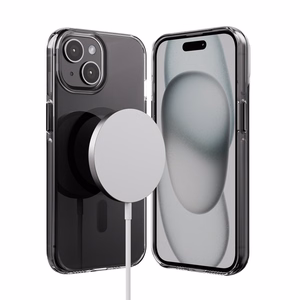 Crong Clear MAG Pro MagSafe suojakuori iPhone 15 -laitteelle, musta