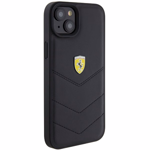 Ferrari FEHCP15MRDUK iPhone 15 Plus 6.7 musta/musta kovakuori Quilted Metal Logo