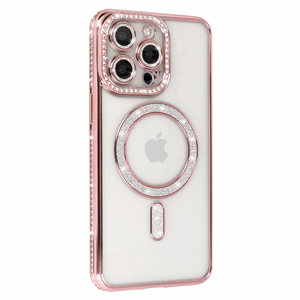 Bling Magsafe Suojakuori Iphone 12 Pro:lle vaaleanpunainen