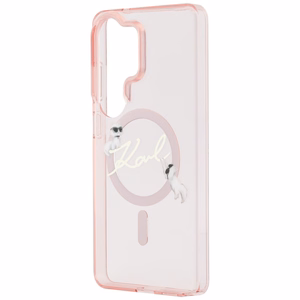 Karl Lagerfeld IML KC Script MagSafe Case for Samsung Galaxy S26 Ultra - Pink