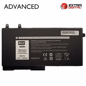 Kannettavan tietokoneen akku DELL R8D7N, 4000 mAh, Extra Digital Advanced