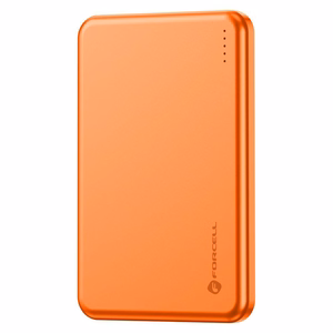 Forcell F-Energy Slim F5K9 -varavirtalähde, MagSafe-yhteensopiva, 5000 mAh, 15 W, QC 4.0, PD 3.0, oranssi