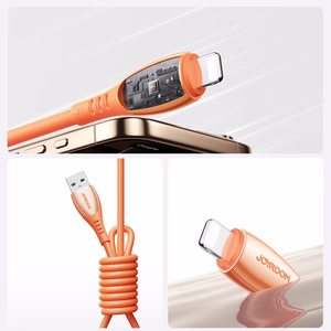 Joyroom S-A59 Vibrant Series 3A USB-A - Lightning Kaapeli 1,2m - oranssi