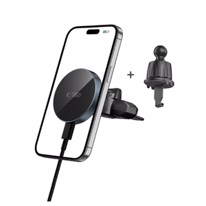 Tech-Protect mm15W-V5 Magneettinen MagSafe Autoteline ilmaventtiilille / CD-koloille - musta